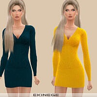 Cable Knit Sims 4 Dress