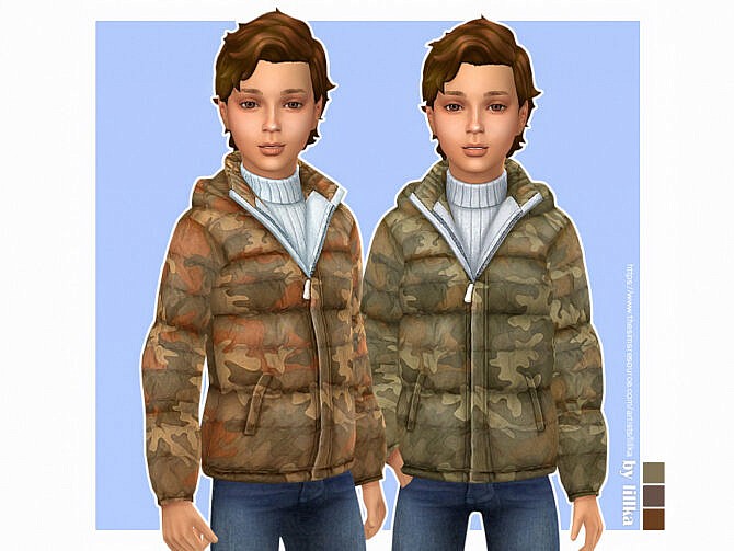 Sims 4 Camo Jacket for Boys by lillka at TSR