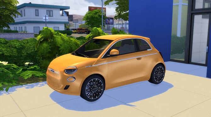 Sims 4 Fiat 500 Elettrica at LorySims