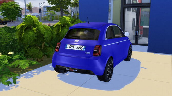 Sims 4 Fiat 500 Elettrica at LorySims