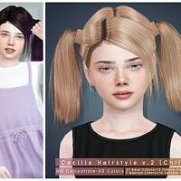 Cecilia Sims 4 Hairstyle V2 Child