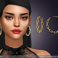 Chain Hoop Sims 4 Earrings Kiara