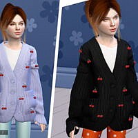 Cherry Knit Sims 4 Sweater Child