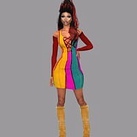 Color Blocker Sims 4 Dress