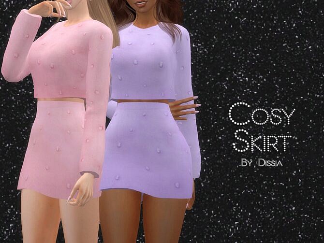 Sims 4 Cosy Skirt by Dissia at TSR