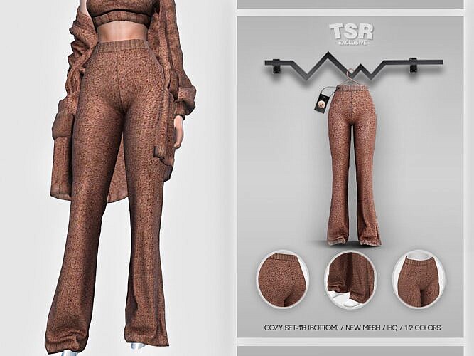 Cozy Flared Sims 4 Pants Bd426
