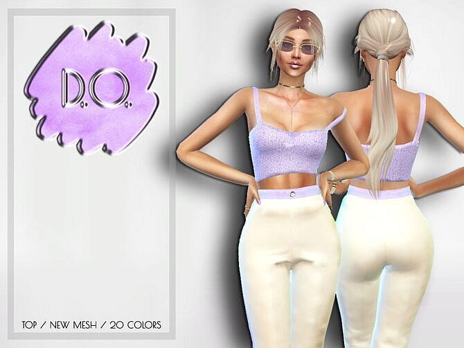 Sims 4 Crop Top 47 by D.O.Lilac at TSR