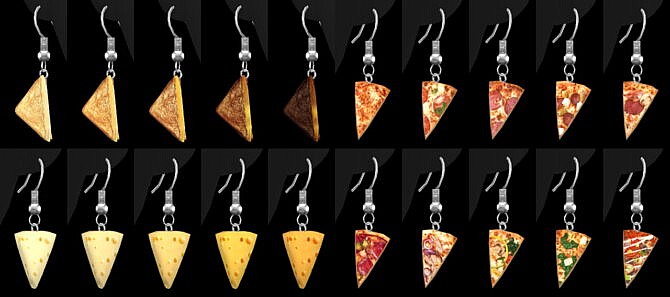 Sims 4 Culinaria Earrings   Food Themed Set at Praline Sims