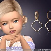 Cynthia Drop Sims 4 Earrings For Toddlers