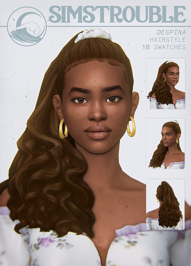 Sims 4 DESPINA Hair at SimsTrouble