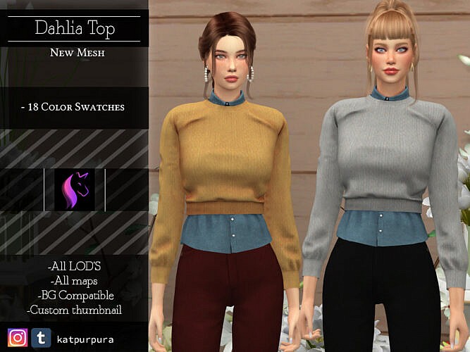 Dahlia Sims 4 Sweater Shirt