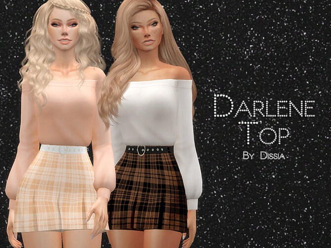 Sims 4 Darlene Top by Dissia at TSR