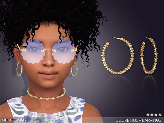 Deidre Sims 4 Hoop Earrings For Kids