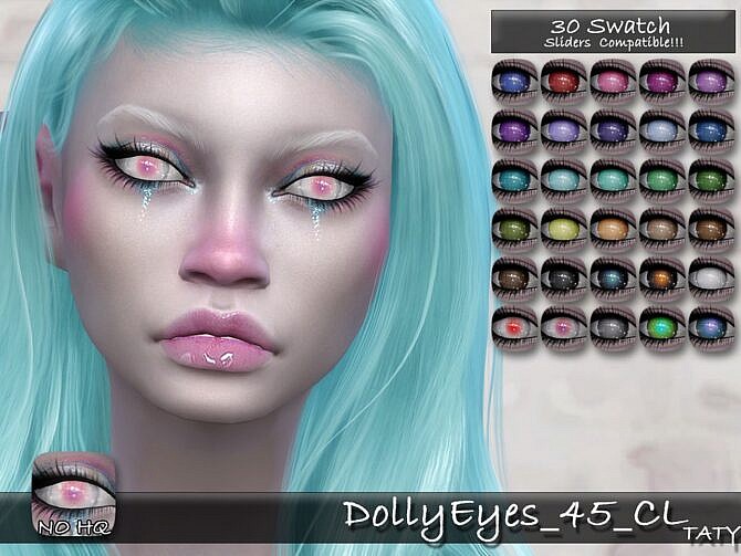 Sims 4 Dolly Eyes 45 CL by tatygagg at TSR