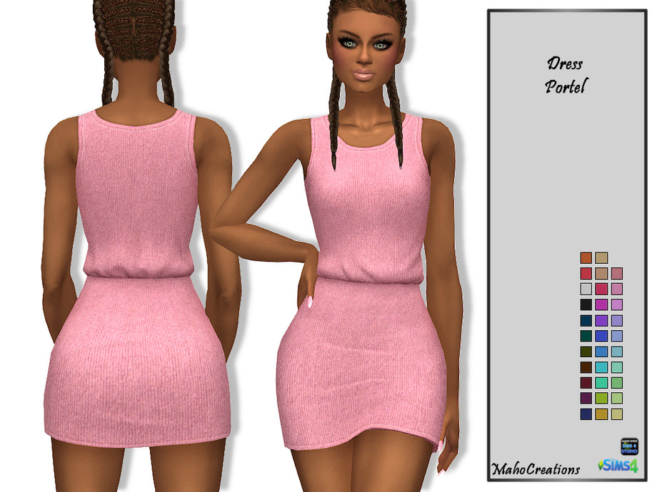 Short Dress Portel by MahoCreations at TSR » Sims 4 Updates