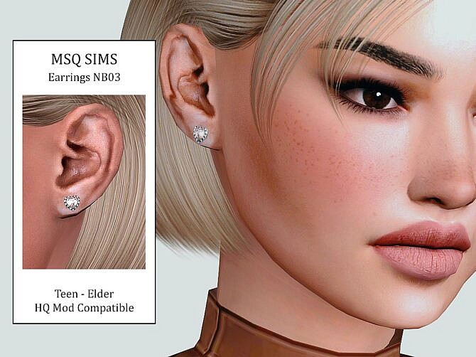 Sims 4 Earrings NB03 at MSQ Sims