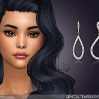 Earrings Sims 4 Crystal Teardrop