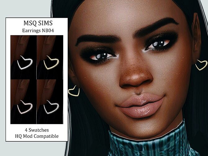 Sims 4 Earrings NB04 at MSQ Sims