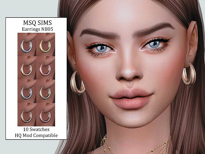 Sims 4 Earrings NB05 at MSQ Sims