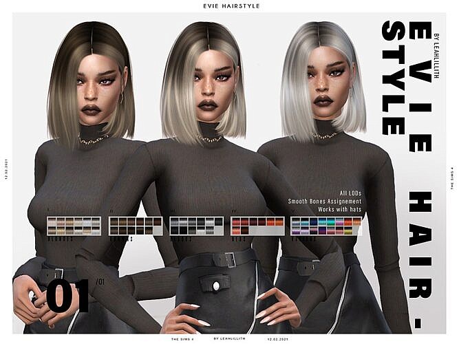 Evie Sims 4 Hairstyle Leahlillith