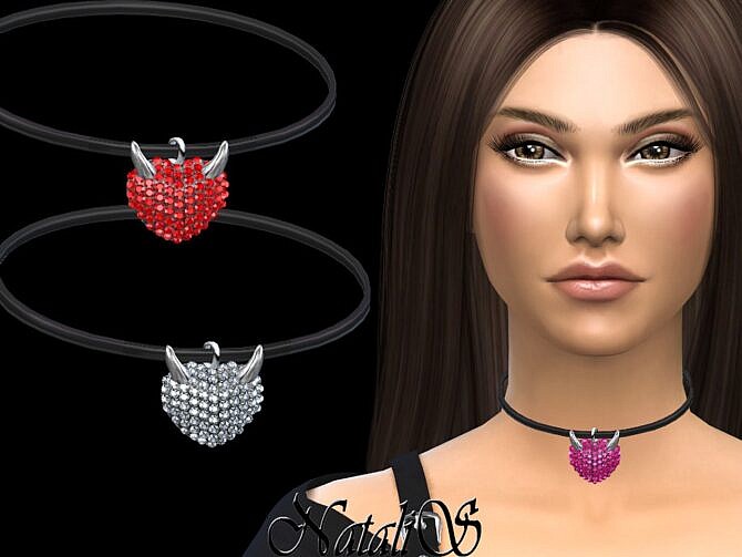 Sims 4 Evil heart pendant by NataliS at TSR