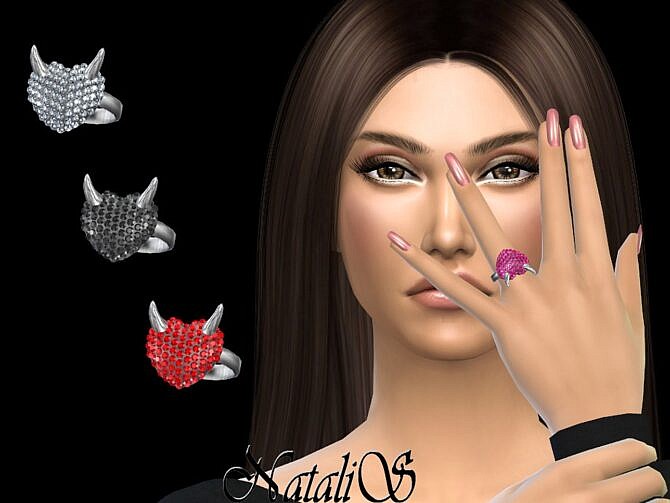 Sims 4 Evil heart ring by NataliS at TSR