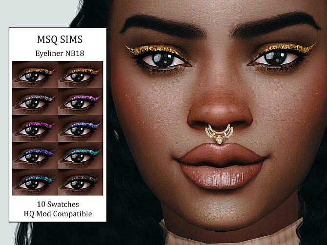 Sims 4 Eyeliner NB18 at MSQ Sims