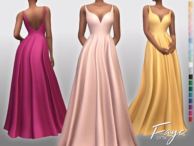 Sims 4 Faye Gown by Sifix at TSR