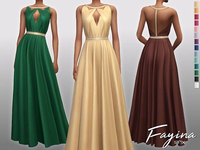 Sims 4 Fayina Formal Dress (Gown) by Sifix at TSR