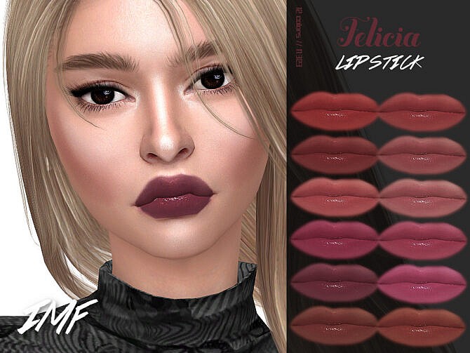 Sims 4 IMF Felicia Lipstick N.323 by IzzieMcFire at TSR