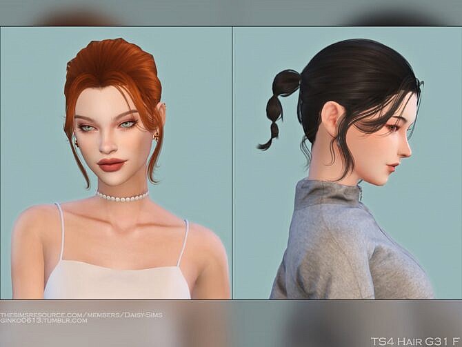 Sims 4 Female Hair G31 by Daisy Sims at TSR