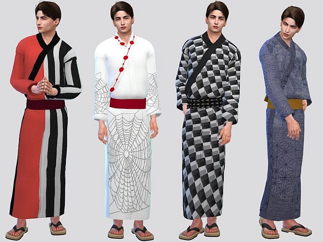 Festival Yukata Sims 4 Outfit Males