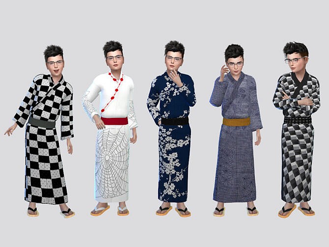 Sims 4 Festival Yukata Outfit for Boys by McLayneSims at TSR