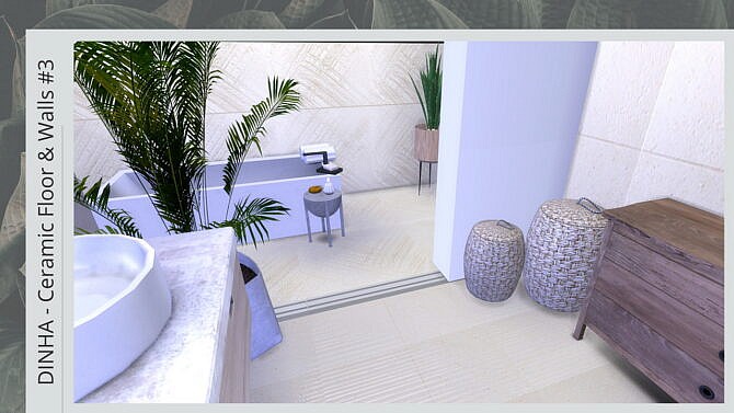 Sims 4 Ceramic Collection #3 Floor & Walls at Dinha Gamer