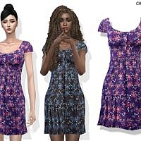 Floral Day Sims 4 Dress