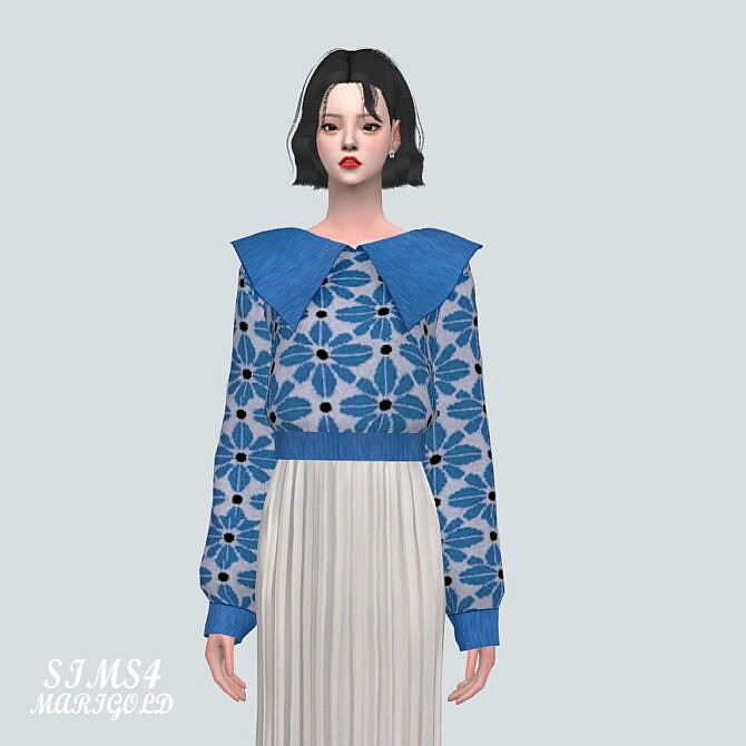 Sims 4 Flower Big C2 Sweater at Marigold