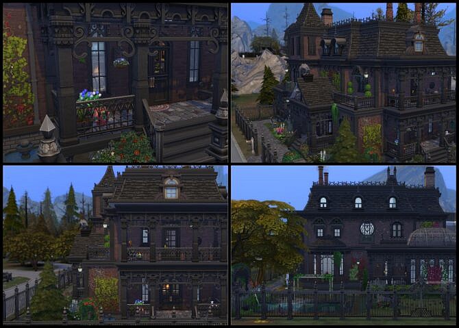 Sims 4 Fox Hollow Victorian Gothic House by KirsiF at Mod The Sims 4