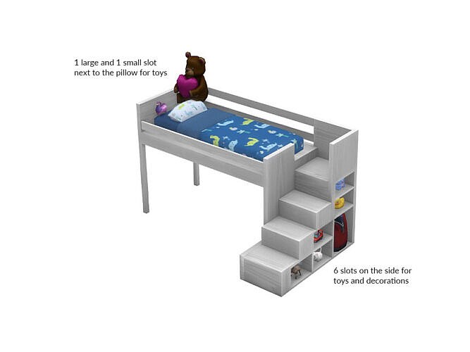 Functional Toddler Bunk Bed by PandaSamaCC at TSR » Sims 4 Updates