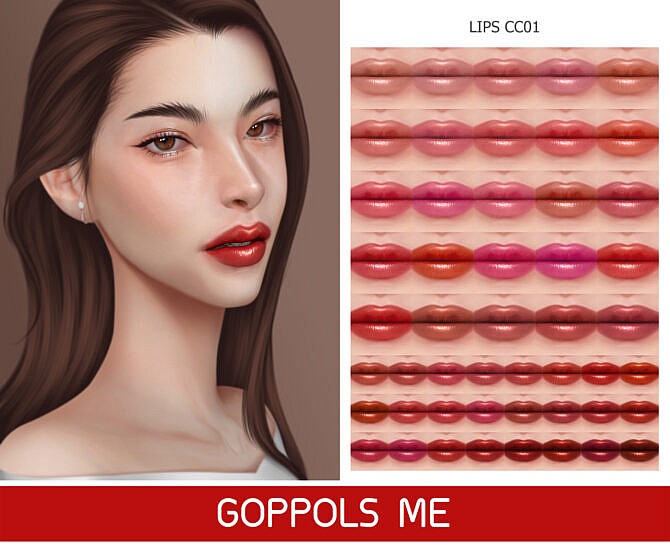 Sims 4 GPME GOLD Lipstick CC01 at GOPPOLS Me