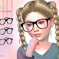 Geek Child Sims 4 Glasses