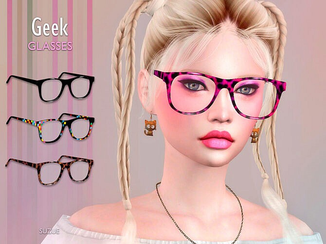 Sims 4 Geek Glasses by Suzue at TSR