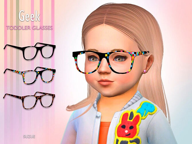 Sims 4 Geek Toddler Glasses by Suzue at TSR