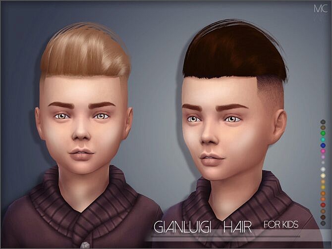 Sims 4 Gianluigi Hair for Kids by Mathcope at TSR