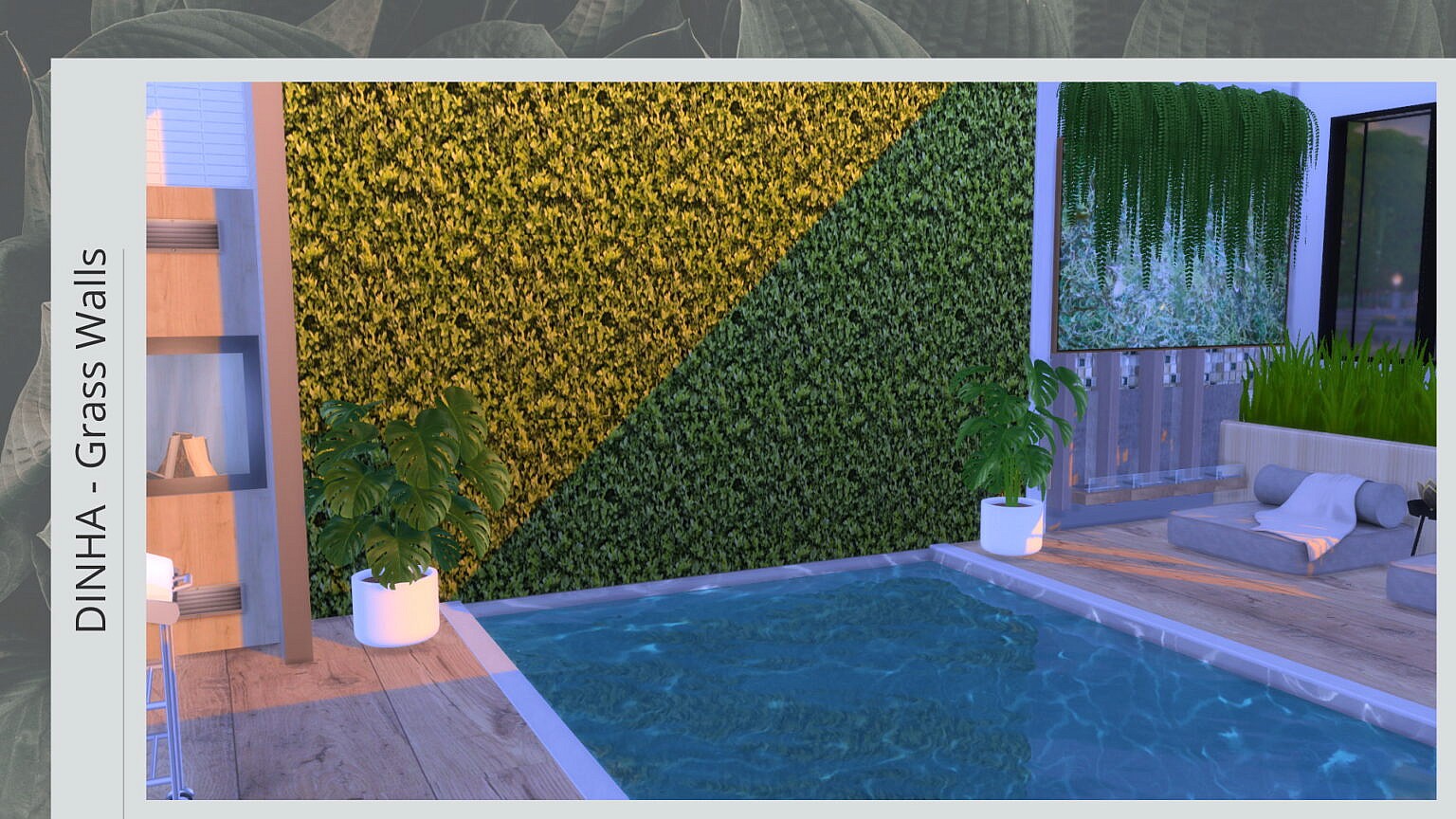 Grass Walls at Dinha Gamer » Sims 4 Updates