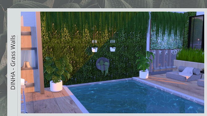Sims 4 Grass Walls at Dinha Gamer