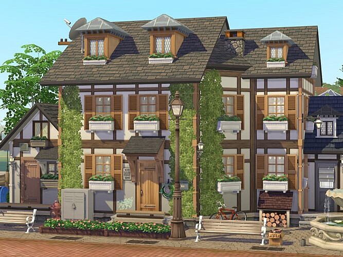 Half Timbered Sims 4 House