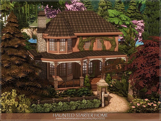 Sims 4 Haunted Starter Home by MychQQQ at TSR