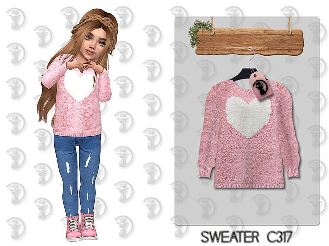 Heart Sims 4 Sweater C317