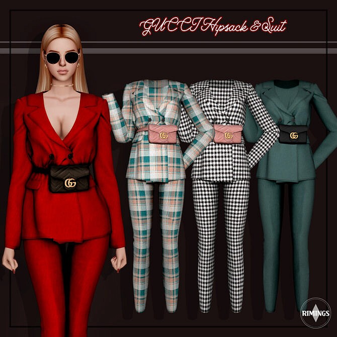 Sims 4 Hipsack & Suit at RIMINGs