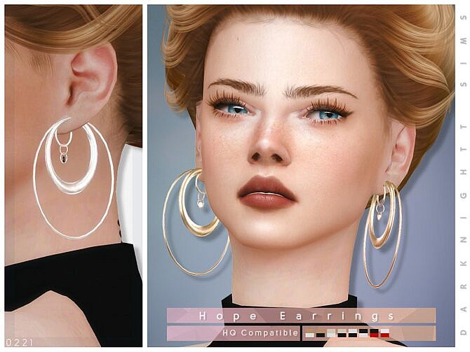 Sims 4 Hope Earrings by DarkNighTt at TSR